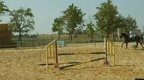 Three Horse Jumps Video stock 22291652