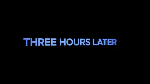 Three hours later animated text 3D word effect video footage transitions Stock Footage 313647896
