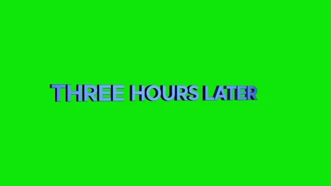 Three hours later animated text 3D word effect video footage transitions Stock Footage 313647899