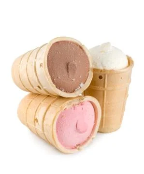 Three ice cream in the cup Stock Photos