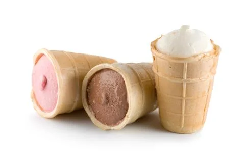 Three ice cream isolated Foto stock