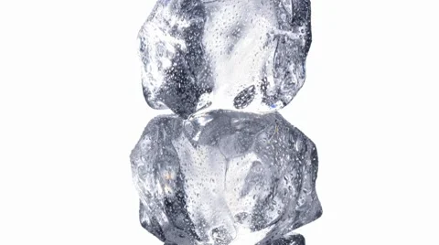 Three ice cubes (detail) Stock Footage 8574428