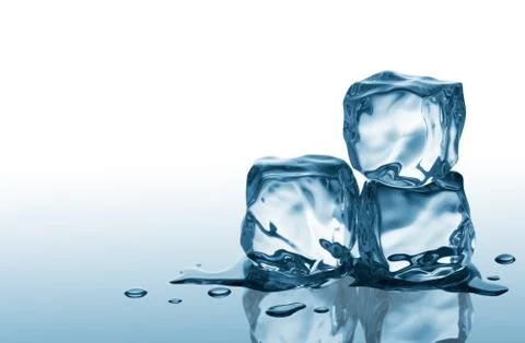 Three ice cubes Stock Photos
