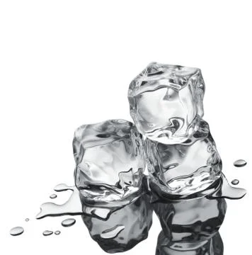 Three ice cubes Stock Photos
