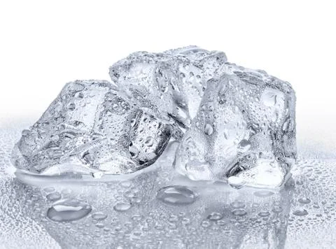 Three ice cubes 库存照片