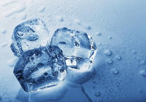 Three ice cubes Stock Photos