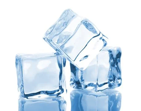 Three ice cubes Stock Photos