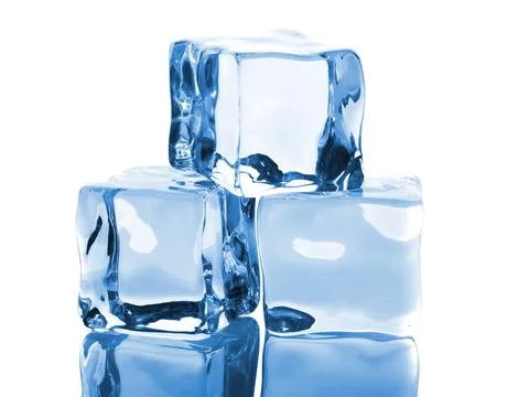 Three ice cubes Stock Photos