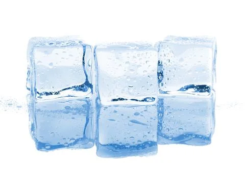 Three ice cubes Stock Photos