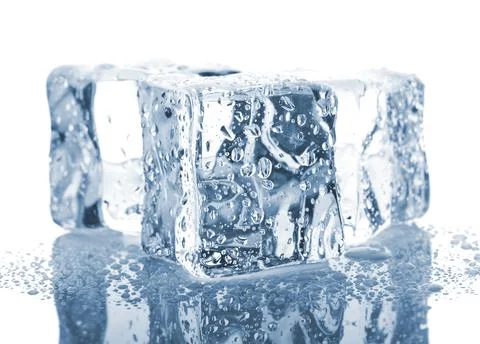 Three ice cubes Stock Photos