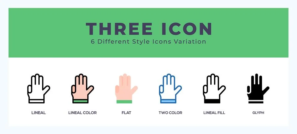 Three icon set. Design elements for logo イラスト素材