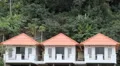 Three Identical Houses in Kata Beach in Phuket Island, Thailand, Palm Tree HD Footage