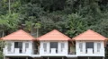 Three Identical Houses in Kata Beach in Phuket Island, Thailand, Palm Tree HD Footage
