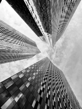Three Imposing Skyscrapers Stock Photos