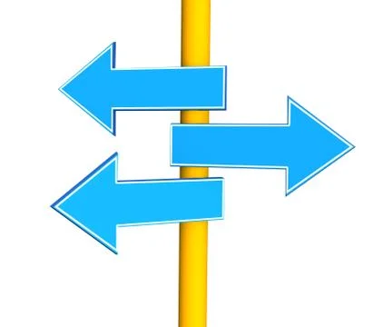 Three indexes - arrows, specifying different directions Stock Illustration