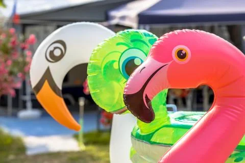 Three inflatable animals Stock Photos