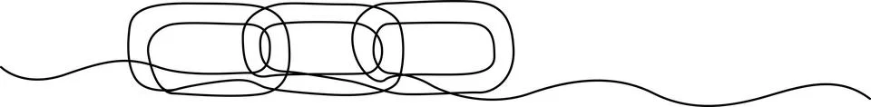 Three interconnected tubes floating Vector Illustrazione stock