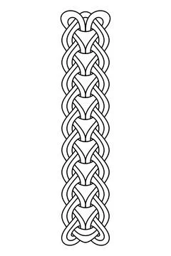 Three interlaced chains, vertebral pattern found on Manx runestones Stock Illustration