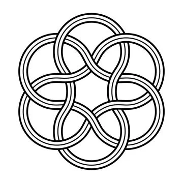 Three interlaced loops, symbol of Trinity Illustrazione stock