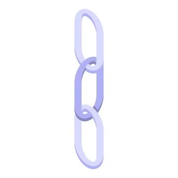 Three interlocking chain links forming a strong connection Stock Illustration