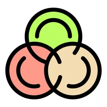 Three interlocking circles representing synergy and collaboration Stock Illustration