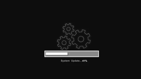 Three interlocking gears in a cluster. Three interlocking gears on black. T.. Stock Footage 337021175
