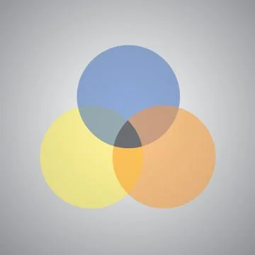 Three intersection circles design Stock Illustration