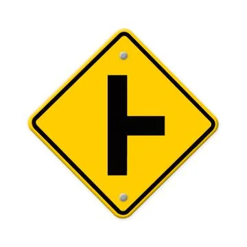 Three intersection sign Stock Illustration