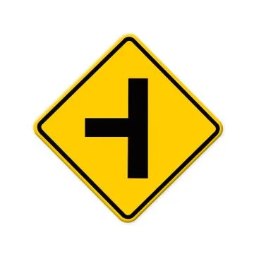 Three intersection sign Stock Illustration