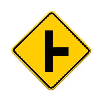 Three intersection sign Stock Illustration