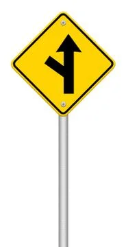 Three intersection sign Stock Illustration