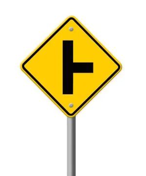 Three intersection sign , part of a series. Stock Illustration
