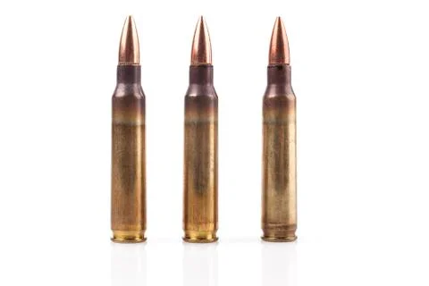 Three isolated Bullets Stock Photos