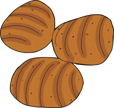 Three isolated loaves Stock Illustration
