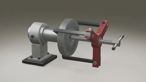 Three-jaw bearing puller extracting a bearing in 3D animation Stock Footage 346994207