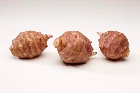 Three Jerusalem artichokes 스톡 사진