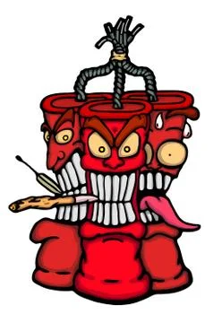 Three joking dynamites Illustrazione stock