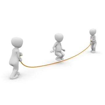 Three jump rope Stock Illustration