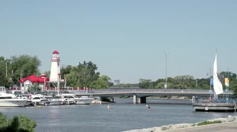 Three Kayaks on River HD Stock Footage 11288025