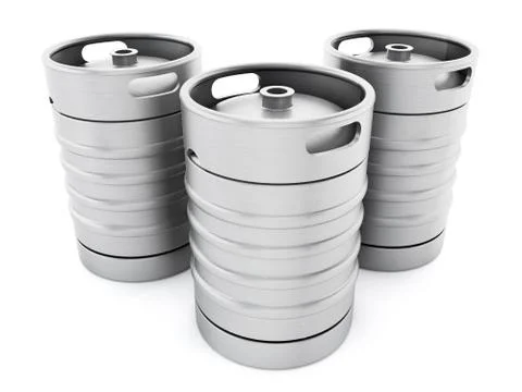Three kegs Stock Illustration