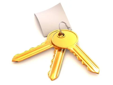 Three key with note. 3d Three key with note. 3d Copyright: xZoonar.com/Mak... Stock Photos