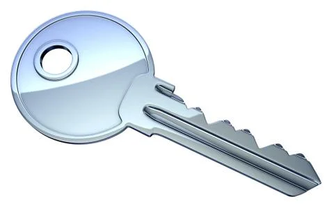 Three keys (done in 3d, isolated background) Stockillustratie