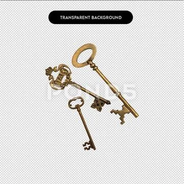 Three Keys PNG: Unlock Possibilities in Your Designs PSD Template
