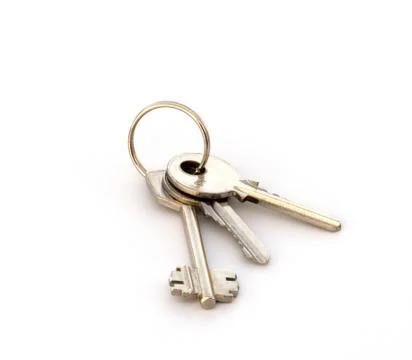Three keys on a ring. Stock Photos
