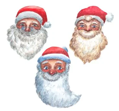 Three kind and such different Santa Claus Stock Illustration