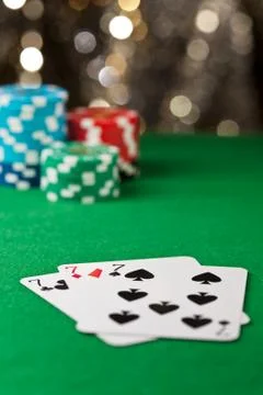 Three of a kind cards Stock Photos