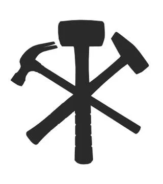 Three Kind of Hammers Stock Illustration