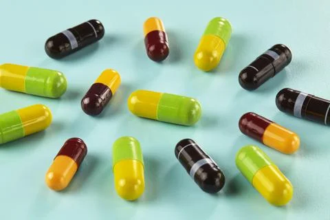 Three kinds of capsules Foto stock