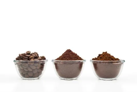Three kinds of coffee Stock Photos