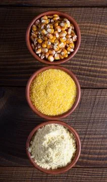 Three kinds of corn Stock Photos